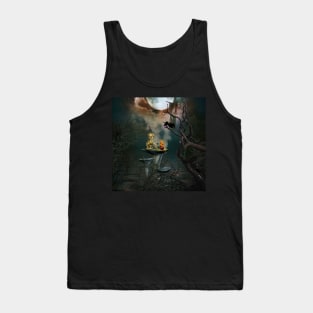 Little skeleton in the dark night Tank Top